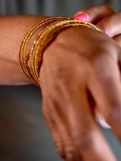 Golden Speckled bangles