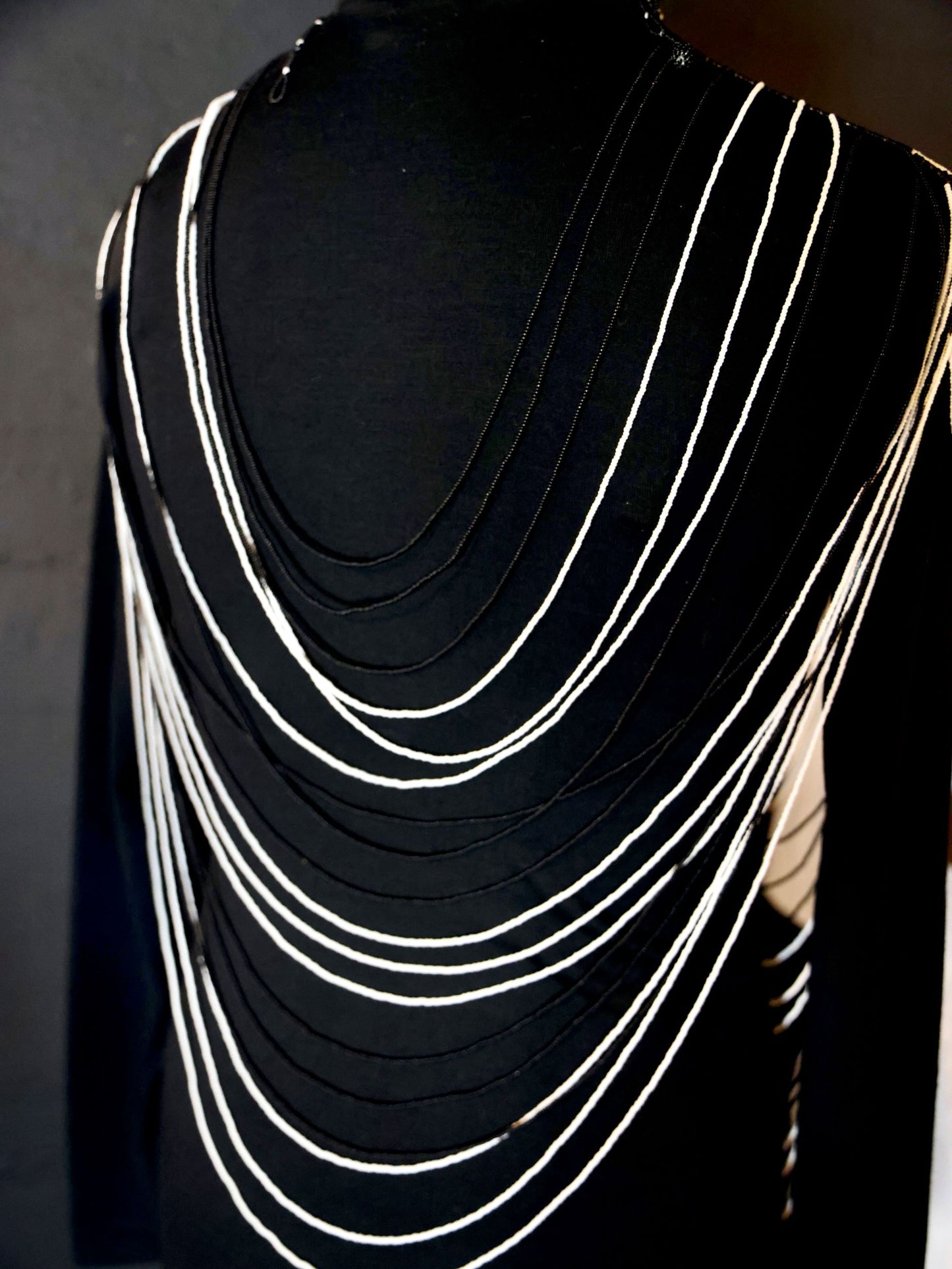 Ethereal Beaded Draped Necklace