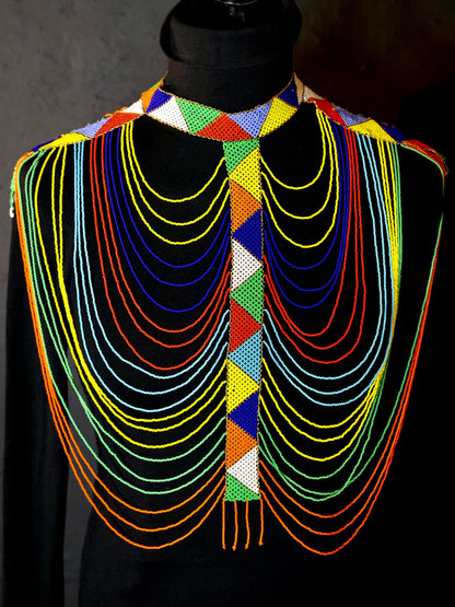 Prism Beaded Cascade Necklace