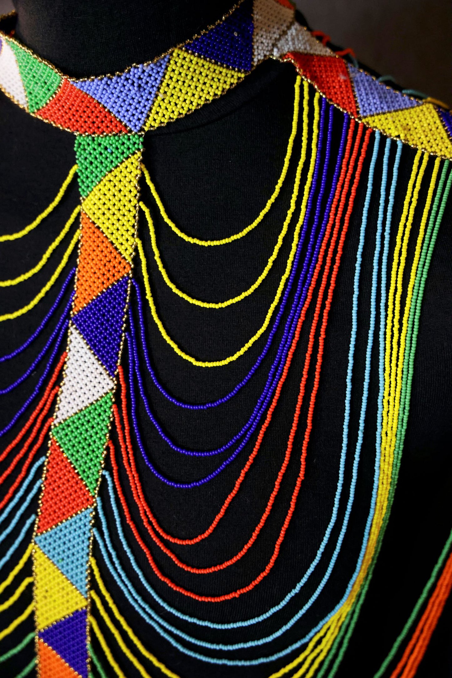 Prism Beaded Cascade Necklace