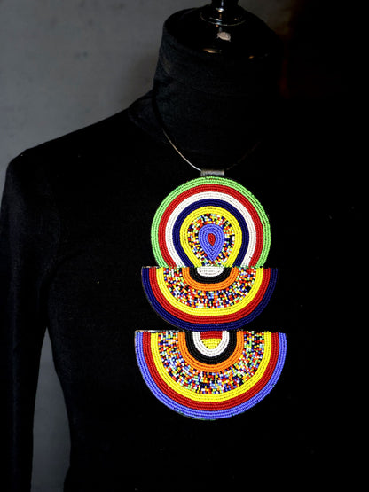 Rainbow Crescent Fusion Necklace