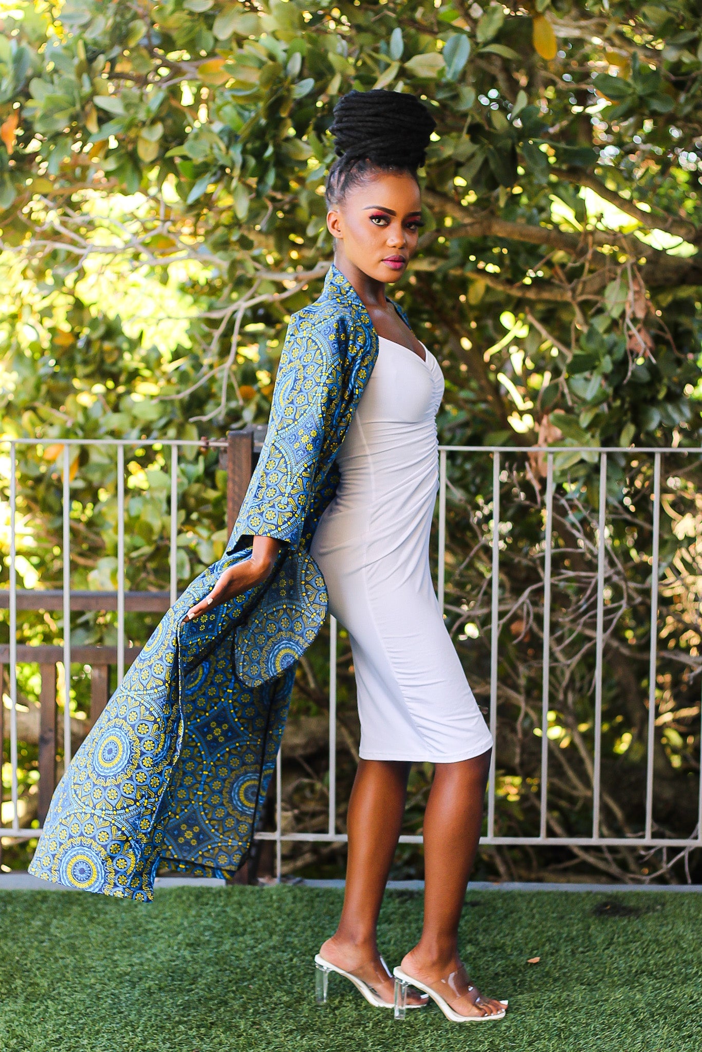 YD Evergreen Kimono Blazer Made in Township