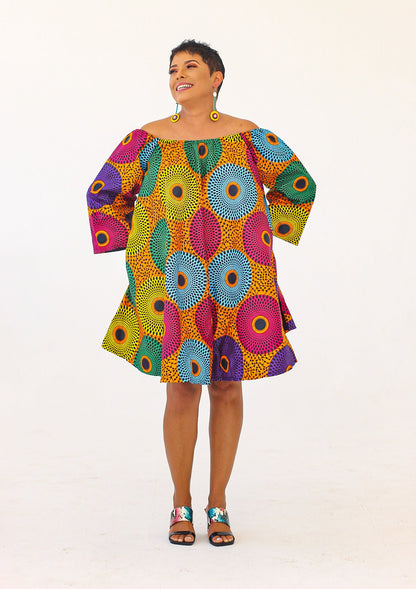 Afro lilies dress