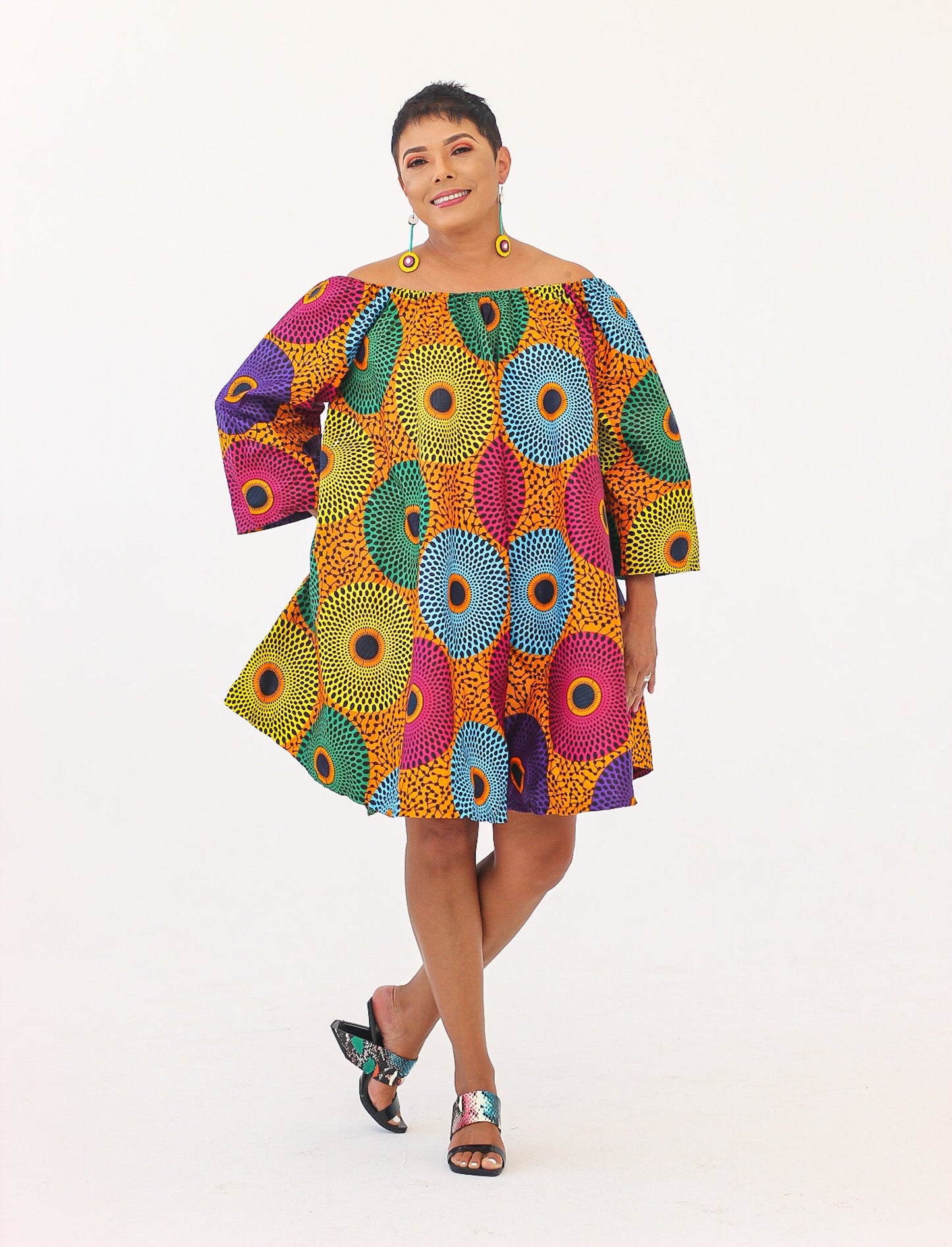 Afro lilies dress