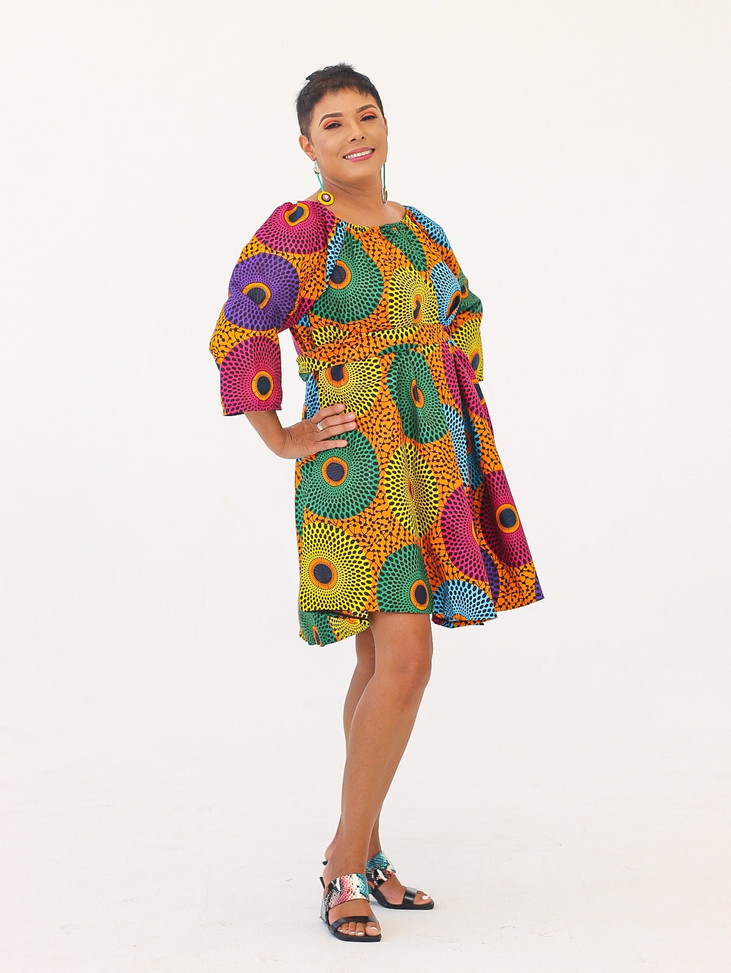 Afro lilies dress