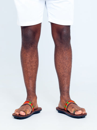 Kente Mix colours Light brown print