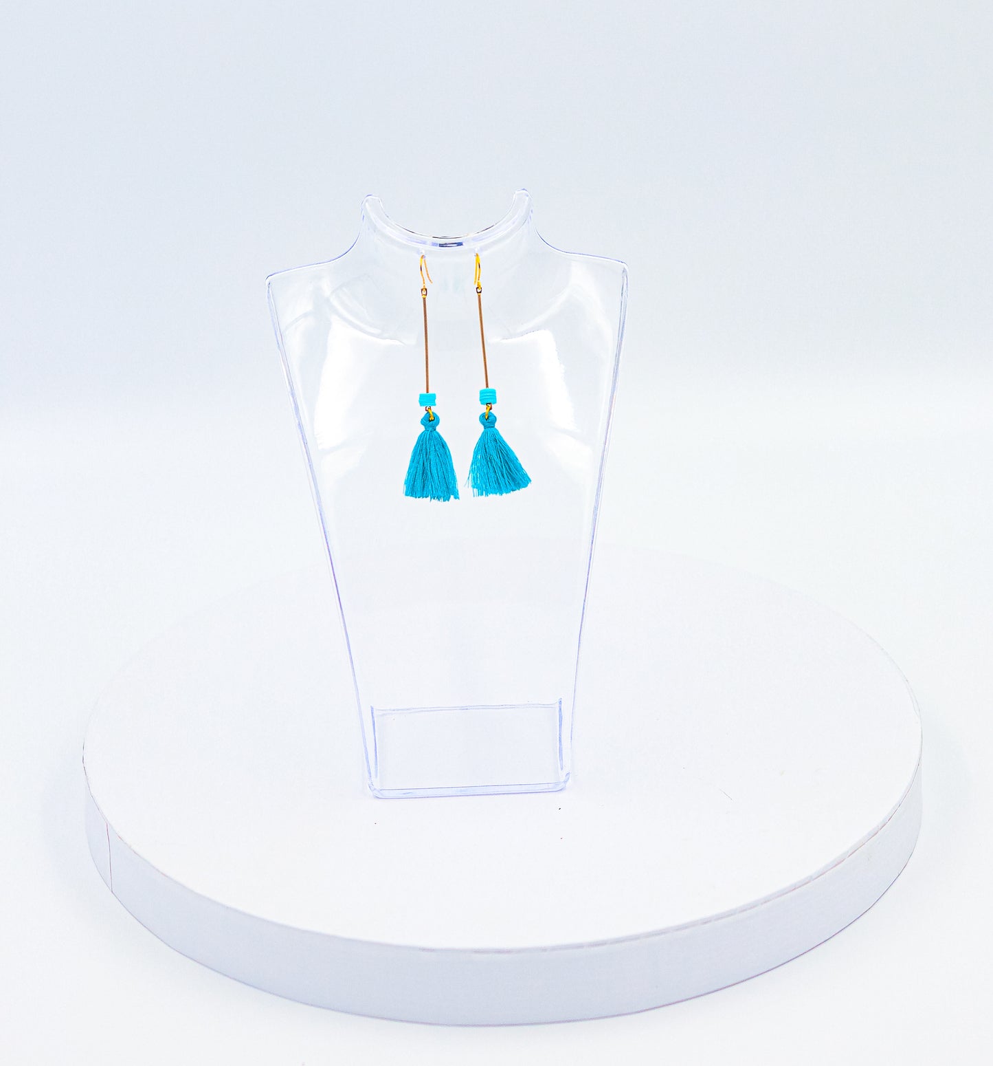 Azure Whimsy tassel earrings